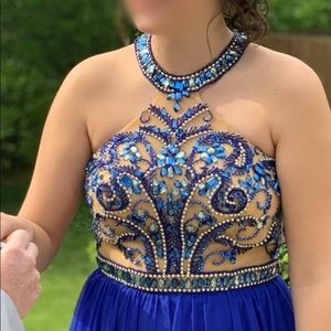 Royal Blue Sherri Hill Prom Dress